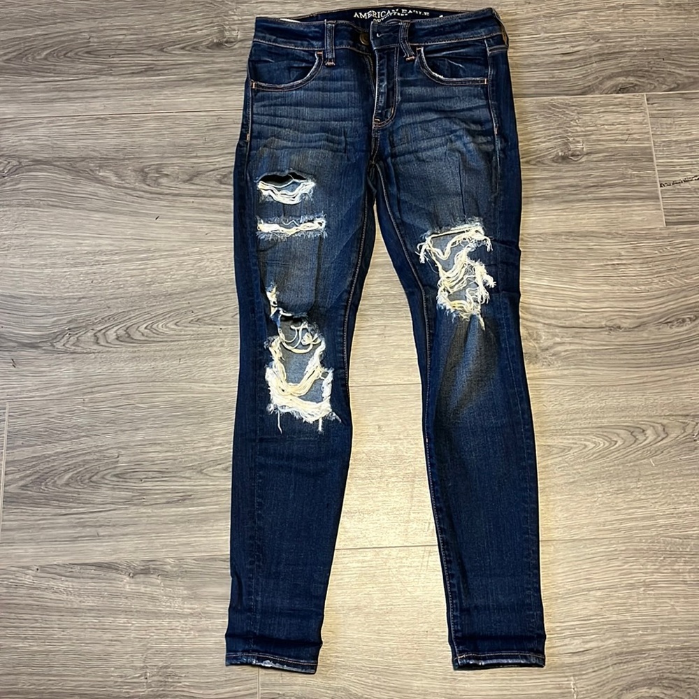 American Eagle Super Stretch X skinny jeans.